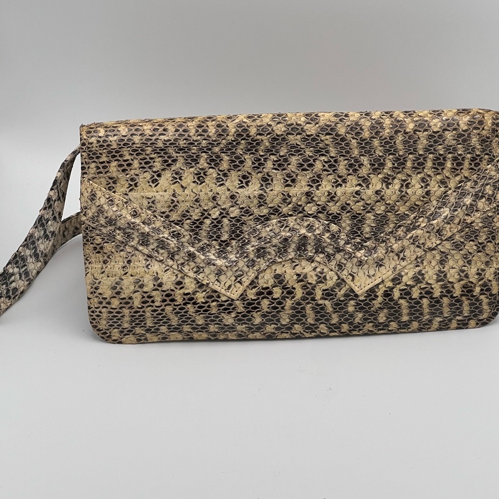 Vintage Snakeskin Clutch 💥 Animal Print purse handbag